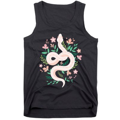 Snake Reptile Flowers Poisonous Python Cobra Animal Gift Tank Top