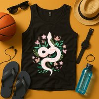 Snake Reptile Flowers Poisonous Python Cobra Animal Gift Tank Top
