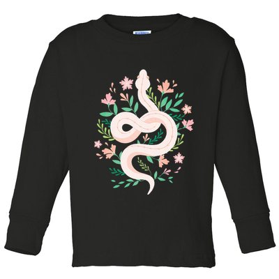 Snake Reptile Flowers Poisonous Python Cobra Animal Gift Toddler Long Sleeve Shirt