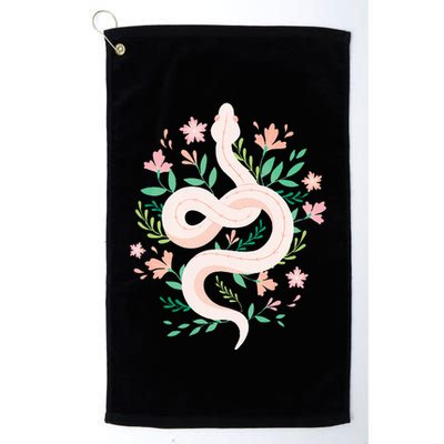 Snake Reptile Flowers Poisonous Python Cobra Animal Gift Golf Towel