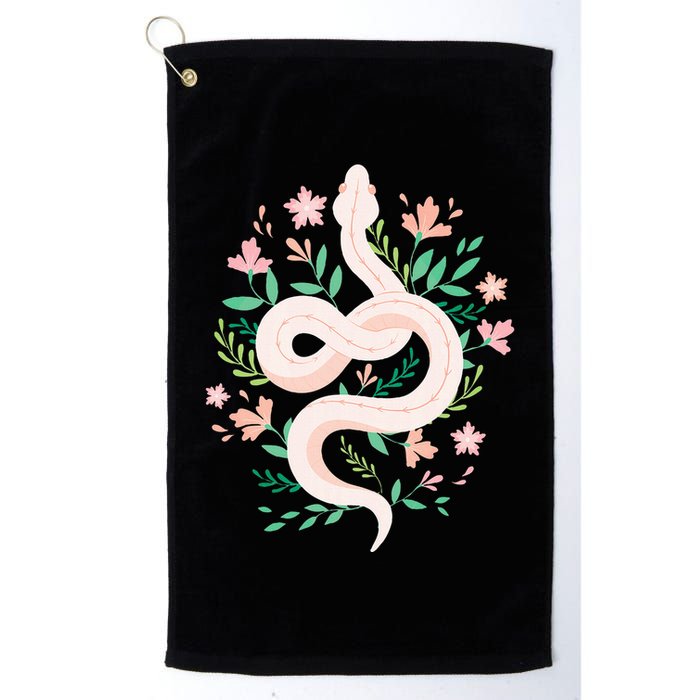 Snake Reptile Flowers Poisonous Python Cobra Animal Gift Golf Towel