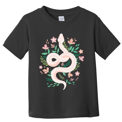 Snake Reptile Flowers Poisonous Python Cobra Animal Gift Toddler T-Shirt