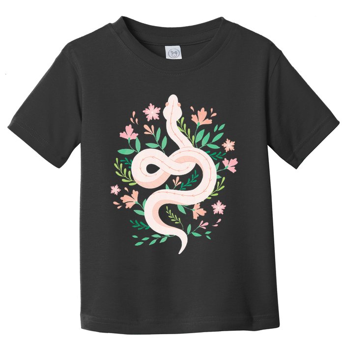 Snake Reptile Flowers Poisonous Python Cobra Animal Gift Toddler T-Shirt