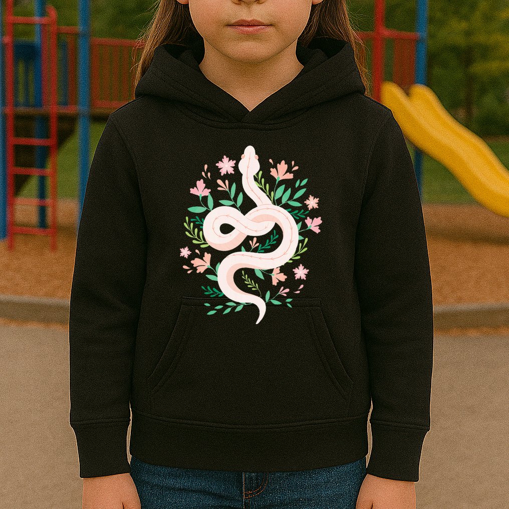 Snake Reptile Flowers Poisonous Python Cobra Animal Gift Kids Hoodie