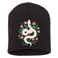 Snake Reptile Flowers Poisonous Python Cobra Animal Gift Short Acrylic Beanie