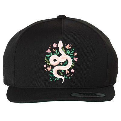 Snake Reptile Flowers Poisonous Python Cobra Animal Gift Wool Snapback Cap