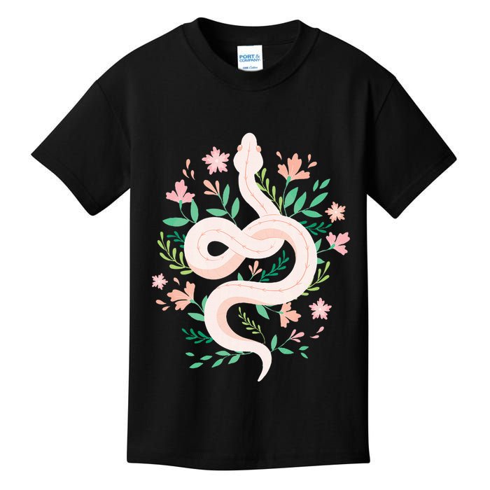 Snake Reptile Flowers Poisonous Python Cobra Animal Gift Kids T-Shirt