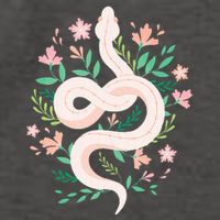 Snake Reptile Flowers Poisonous Python Cobra Animal Gift Vector Backpack