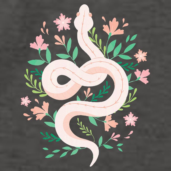 Snake Reptile Flowers Poisonous Python Cobra Animal Gift Vector Backpack