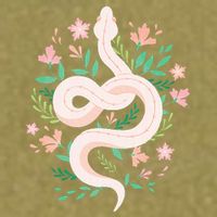 Snake Reptile Flowers Poisonous Python Cobra Animal Gift Garment-Dyed Women's Muscle Tee