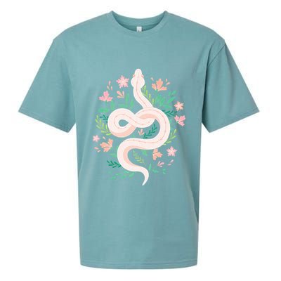 Snake Reptile Flowers Poisonous Python Cobra Animal Gift Sueded Cloud Jersey T-Shirt