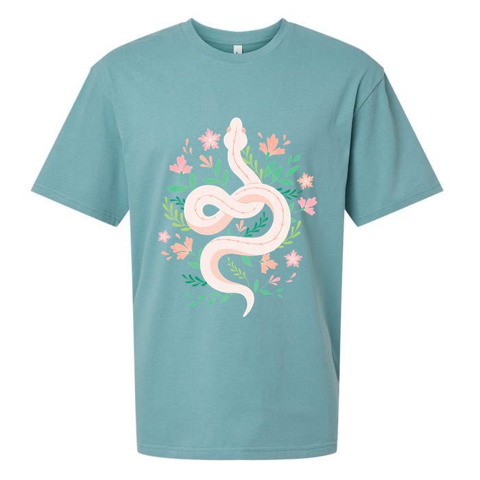 Snake Reptile Flowers Poisonous Python Cobra Animal Gift Sueded Cloud Jersey T-Shirt