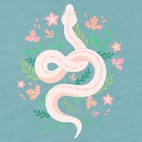 Snake Reptile Flowers Poisonous Python Cobra Animal Gift Sueded Cloud Jersey T-Shirt