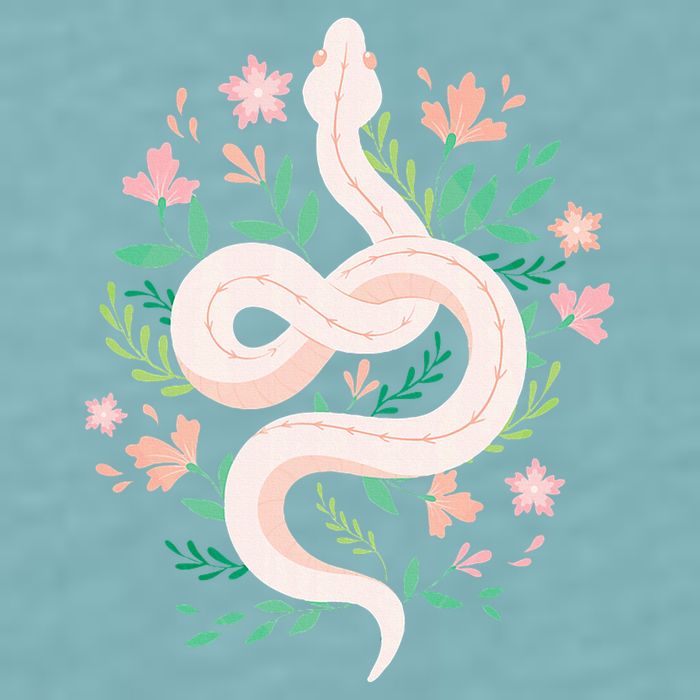 Snake Reptile Flowers Poisonous Python Cobra Animal Gift Sueded Cloud Jersey T-Shirt