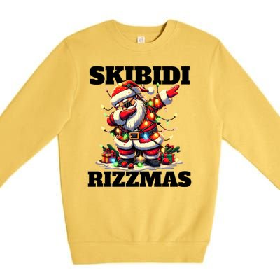 Skibidi Rizzmas Funny Christmas Dab Premium Crewneck Sweatshirt