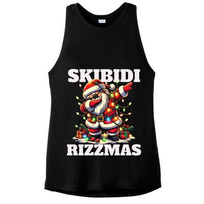 Skibidi Rizzmas Funny Christmas Dab Ladies PosiCharge Tri-Blend Wicking Tank