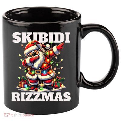Skibidi Rizzmas Funny Christmas Dab 11oz C Handle Ceramic Mug