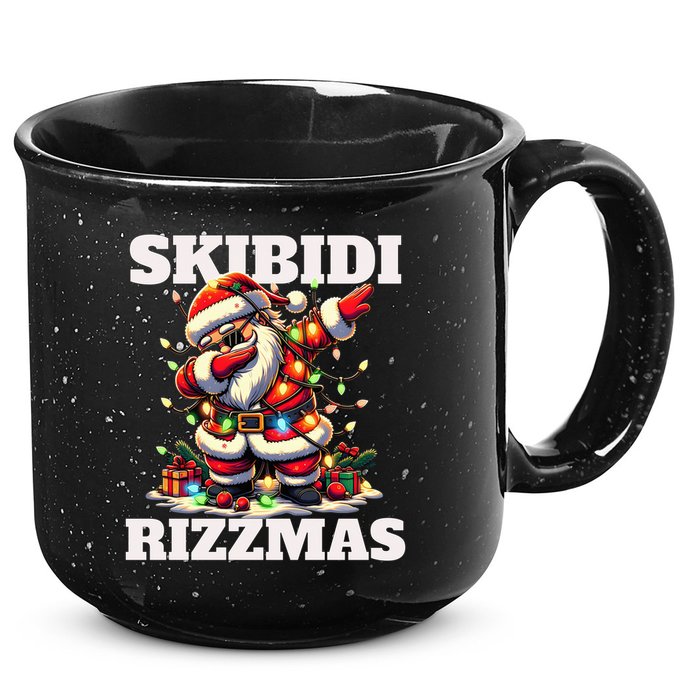 Skibidi Rizzmas Funny Christmas Dab 15oz Campfire Ceramic Mug