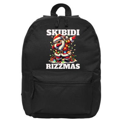 Skibidi Rizzmas Funny Christmas Dab 16 in Basic Backpack
