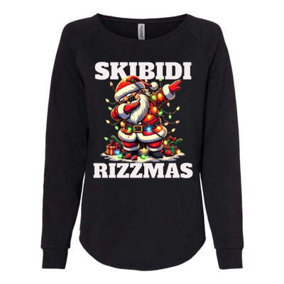 Skibidi Rizzmas Funny Christmas Dab Womens California Wash Sweatshirt