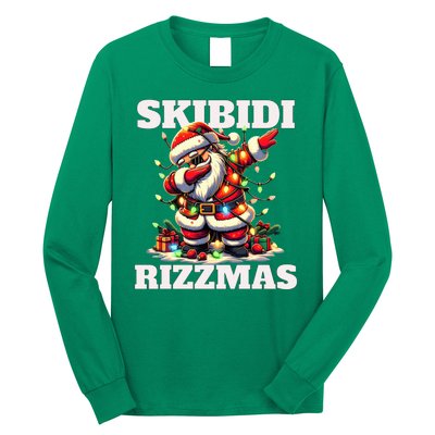 Skibidi Rizzmas Funny Christmas Dab Long Sleeve Shirt