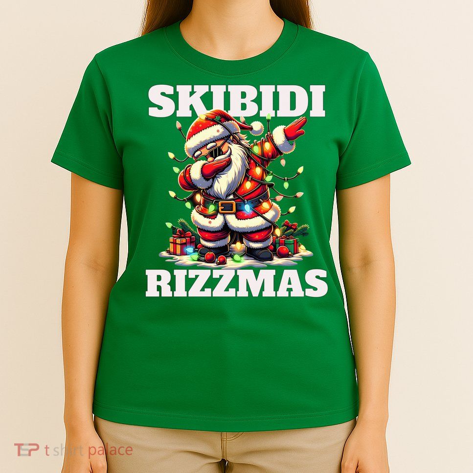 Skibidi Rizzmas Funny Christmas Dab T-Shirt