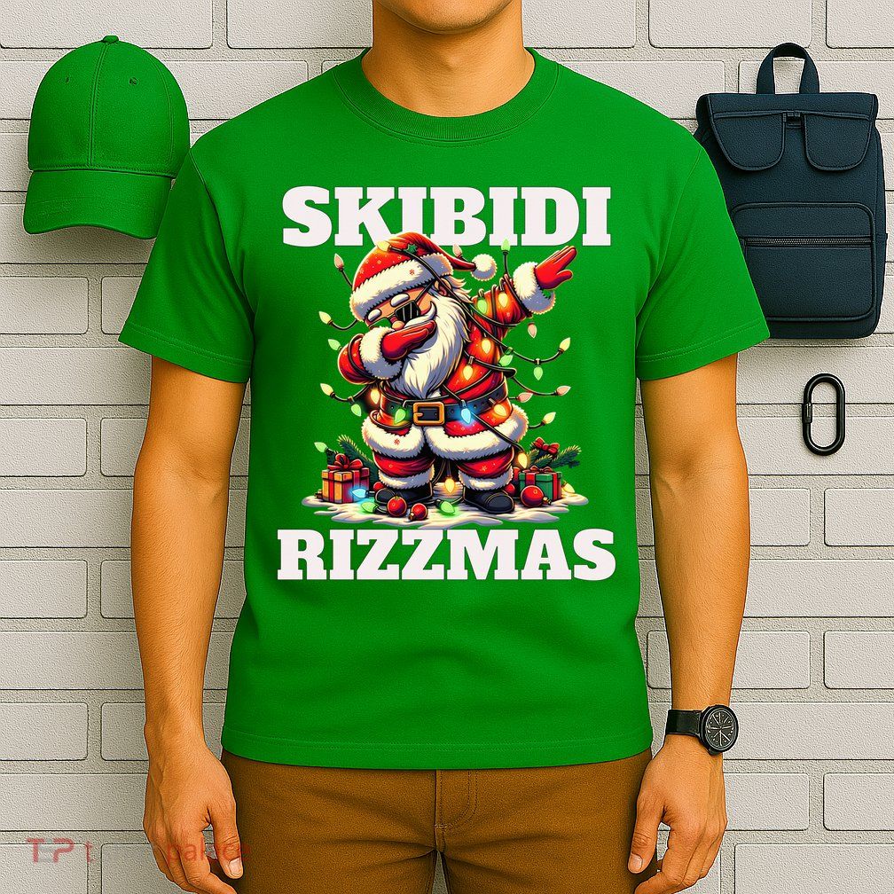 Skibidi Rizzmas Funny Christmas Dab T-Shirt