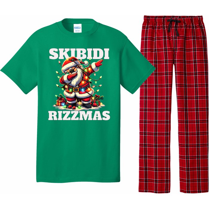 Skibidi Rizzmas Funny Christmas Dab Pajama Set