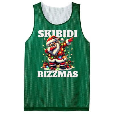 Skibidi Rizzmas Funny Christmas Dab Mesh Reversible Basketball Jersey Tank