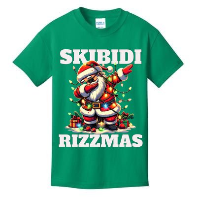 Skibidi Rizzmas Funny Christmas Dab Kids T-Shirt