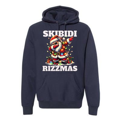 Skibidi Rizzmas Funny Christmas Dab Premium Hoodie