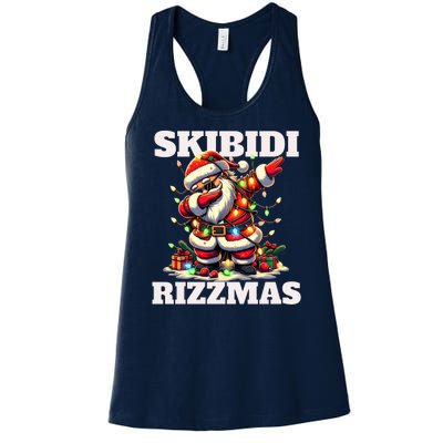 Skibidi Rizzmas Funny Christmas Dab Women's Racerback Tank