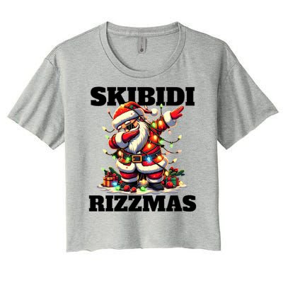 Skibidi Rizzmas Funny Christmas Dab Women's Crop Top Tee