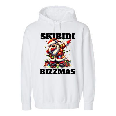 Skibidi Rizzmas Funny Christmas Dab Garment-Dyed Fleece Hoodie