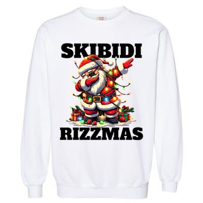 Skibidi Rizzmas Funny Christmas Dab Garment-Dyed Sweatshirt