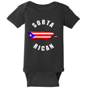 Sorta Rican Funny Gag Humor Gift Baby Bodysuit