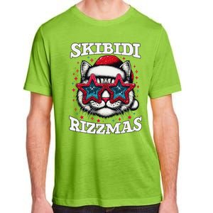 Skibid.I Rizzmas Funny Gen Alpha Slang Christmas Santa Cat Adult ChromaSoft Performance T-Shirt