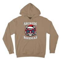 Skibid.I Rizzmas Funny Gen Alpha Slang Christmas Santa Cat Hoodie