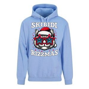 Skibid.I Rizzmas Funny Gen Alpha Slang Christmas Santa Cat Unisex Surf Hoodie