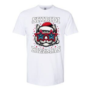 Skibid.I Rizzmas Funny Gen Alpha Slang Christmas Santa Cat Softstyle CVC T-Shirt