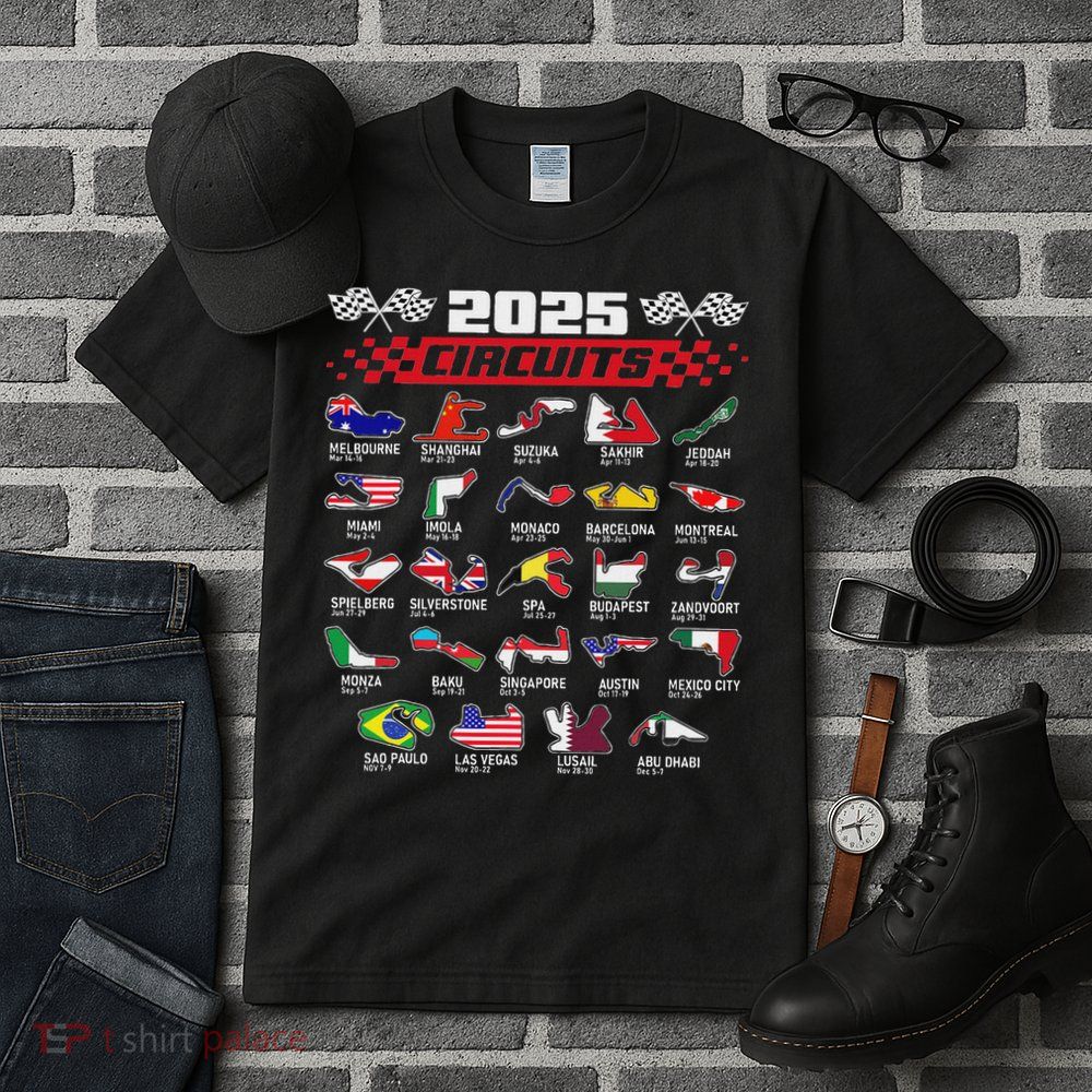Schedule Racing Fast Cars Race Vintage Costume Formula 2025 Open Wheel Tracks Flag Lover Black Tall T-Shirt