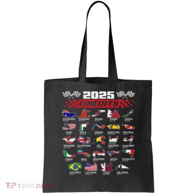 Schedule Racing Fast Cars Race Vintage Costume Formula 2025 Open Wheel Tracks Flag Lover Black Bag