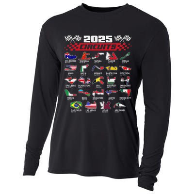 Schedule Racing Fast Cars Race Vintage Costume Formula 2025 Open Wheel Tracks Flag Lover Black Cooling Performance Long Sleeve Crew