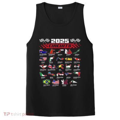 Schedule Racing Fast Cars Race Vintage Costume Formula 2025 Open Wheel Tracks Flag Lover Black PosiCharge Competitor Tank