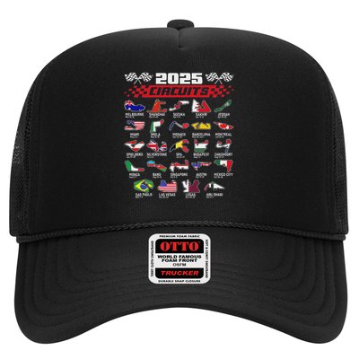 Schedule Racing Fast Cars Race Vintage Costume Formula 2025 Open Wheel Tracks Flag Lover Black Trucker Hat