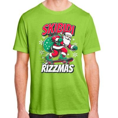 Skibidi Rizzmas Funny Santa Rizz Christmas Adult ChromaSoft Performance T-Shirt