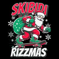 Skibidi Rizzmas Funny Santa Rizz Christmas Backpack