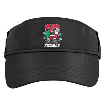 Skibidi Rizzmas Funny Santa Rizz Christmas Adult Drive Performance Visor