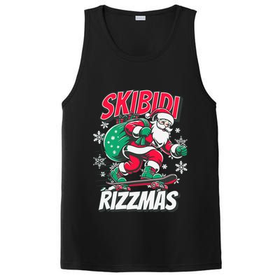 Skibidi Rizzmas Funny Santa Rizz Christmas PosiCharge Competitor Tank