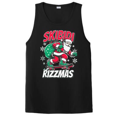 Skibidi Rizzmas Funny Santa Rizz Christmas PosiCharge Competitor Tank